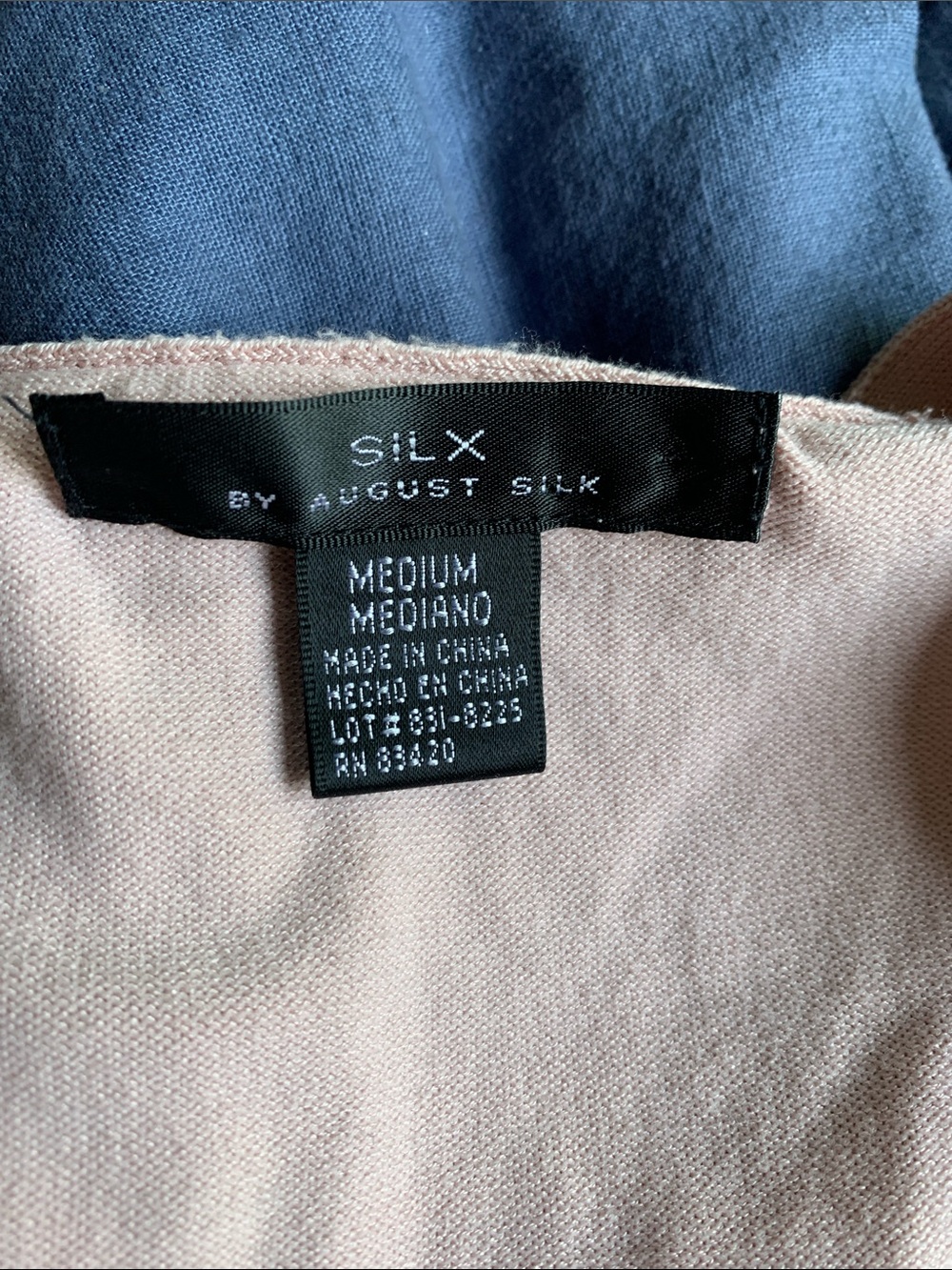 August Silk brand Women's Light Pink V-Neck Button Cardigan Sweater - Picture 3 of 5